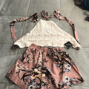 Crop top and shorts set